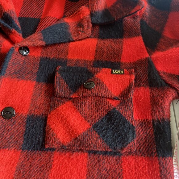 VTG 70's LWL Sport Chief Wool Thick Shirt Jacket Shacket Buffalo  Plaid Mens S - Picture 3 of 7